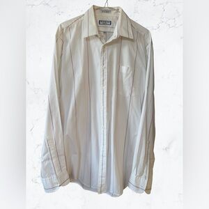Mens Saint Laurent White Pinstripe Poplin Button Down Dress Shirt